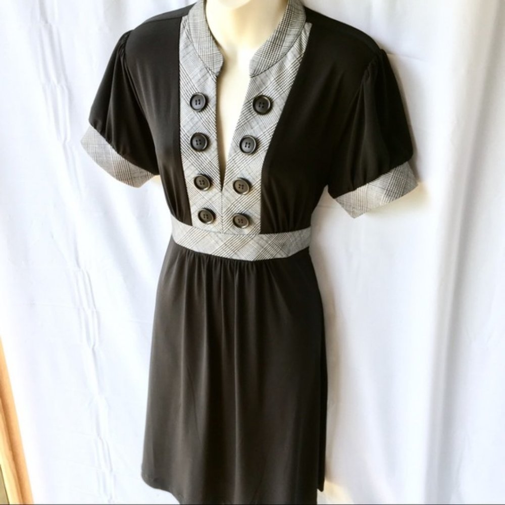 GINGHAM MARY JANE TIE BACK POLY STRETCH